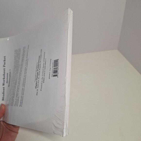 Horizons Mathematics 1 Student Worksheet Packet 2019 Printing - Picture 5 of 7